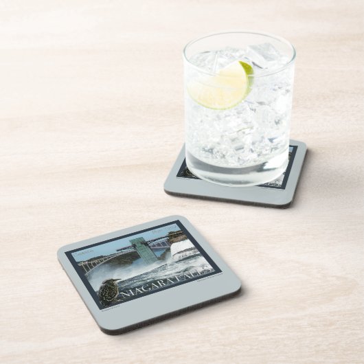Niagara Falls Poster Getränkeuntersetzer (Rechte Seite)