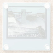 Niagara Falls Poster Glasuntersetzer (Rückseite)