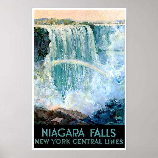 Niagara Falls Poster Retro New York Central Lines (Vorne)