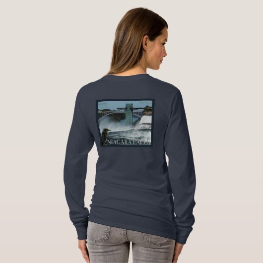 Niagara Falls Poster T-Shirt (Schwarz voll)