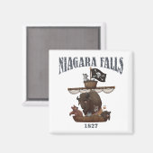 Niagara Falls Publicity Stunt Magnet (Vorderseite/Rückseite)
