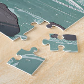 Niagara Falls Retro Vintage Poster Illustration Puzzle (Seite)