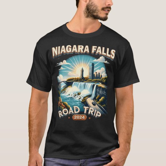 Niagara Falls Road Trip 2024 Family T-Shirt (Vorderseite)