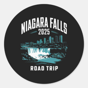 Niagara Falls Road Trip 2025 Family Trip Friends G Runder Aufkleber
