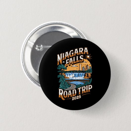 Niagara Falls Road Trip 2025 - Sommerurlaub Button (Vorne & Hinten)