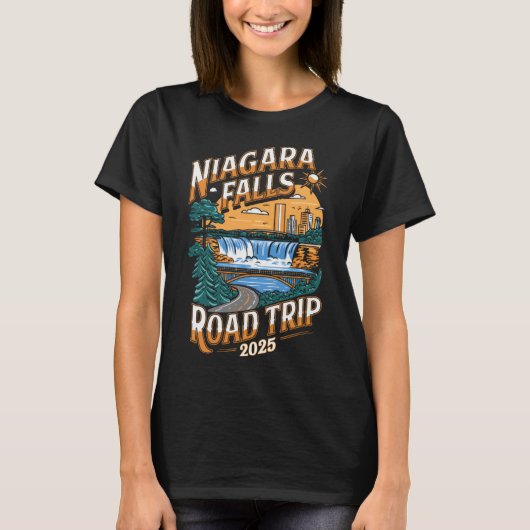Niagara Falls Road Trip 2025 - Sommerurlaub T-Shirt (Vorderseite)