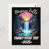 Niagara Falls Road Trip Familienurlaub Männer Postkarte (Vorne/Hinten)