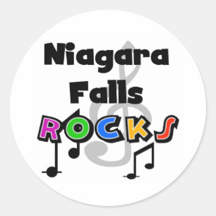 Niagara Falls Rocks Runder Aufkleber