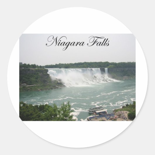 Niagara Falls Runder Aufkleber (Vorderseite)