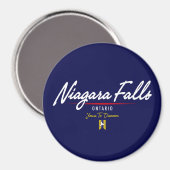 Niagara Falls Script Magnet (Vorderseite/Rückseite)