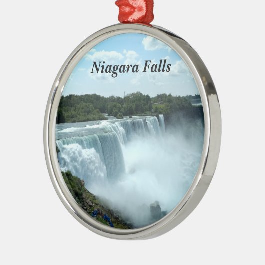 Niagara Falls Silbernes Ornament (Links)