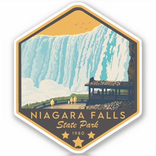 Niagara Falls Staat Park Aufkleber (Vorderseite)