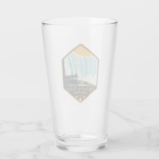 Niagara Falls Staat Park Pint Glass Glas (Rückseite)