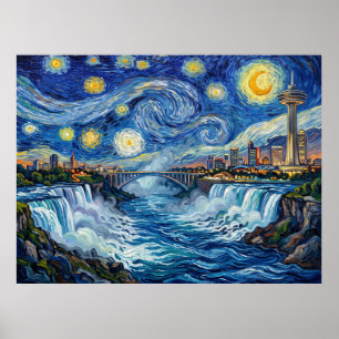 Niagara Falls Sternenlandschaft Poster