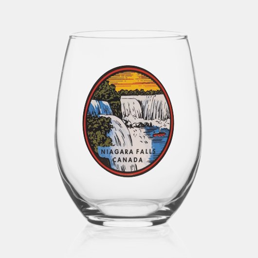 Niagara Falls Stielwein Gläser (Vorderseite)