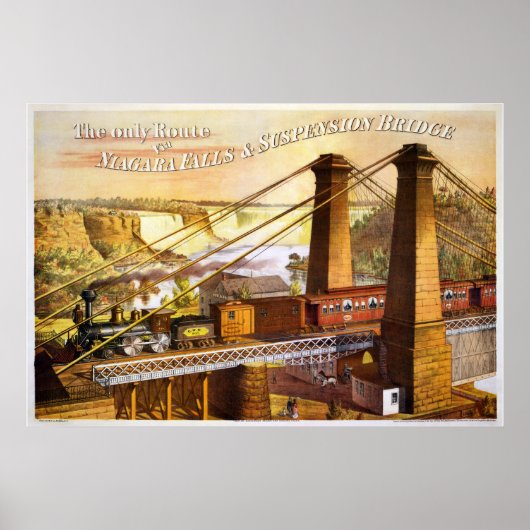 Niagara Falls Suspension Bridge 1876 Poster (Vorne)