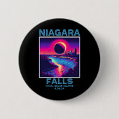 Niagara Falls Total Solar Eclipse 2024 80er New Yo Button (Vorderseite)