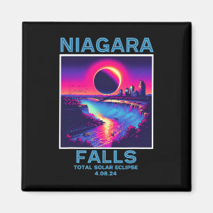 Niagara Falls Total Solar Eclipse 2024 80er New Yo Magnet