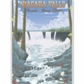 Niagara Falls Travel Poster Aufkleber (Vorderseite)