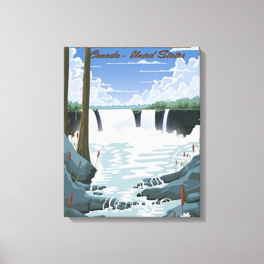 Niagara Falls Travel Poster Leinwanddruck (Vorderseite)