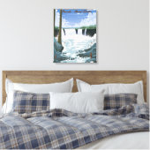 Niagara Falls Travel Poster Leinwanddruck (Insitu (Schlafzimmer))