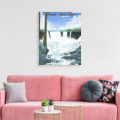 Niagara Falls Travel Poster Leinwanddruck (Insitu (Wohnzimmer))