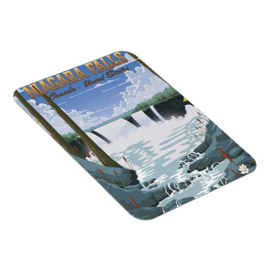 Niagara Falls Travel Poster Magnet (Rechte Seite)