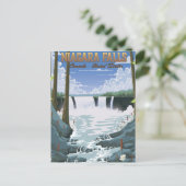 Niagara Falls Travel Poster Postkarte (Stehend Vorderseite)