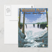 Niagara Falls Travel Poster Postkarte (Vorne/Hinten)