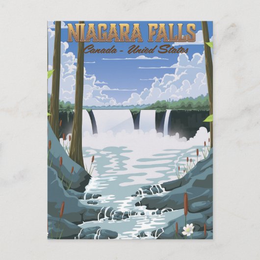 Niagara Falls Travel Poster Postkarte (Vorderseite)