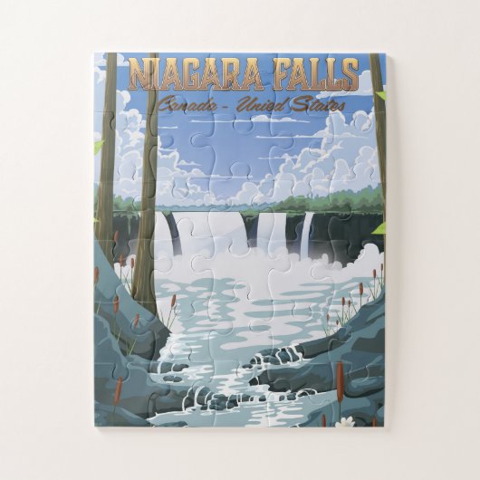 Niagara Falls Travel Poster Puzzle (Vertikal)