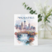 Niagara Falls und Buffalo City NY USA Travel Postkarte (Stehend Vorderseite)