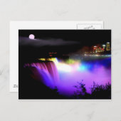 Niagara-Falls-under-flutlights-at-night Postkarte (Vorne/Hinten)