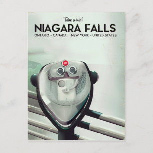 Niagara Falls - USA - Kanada Vintage Reiseposter Postkarte