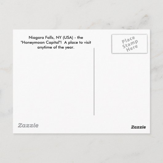 Niagara Falls, USA Postkarte (Rückseite)