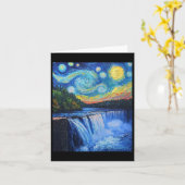 Niagara Falls - Van Gogh Style - Starry Night Karte (Gelbe Blume)