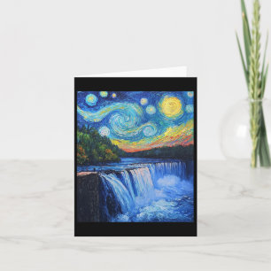 Niagara Falls - Van Gogh Style - Starry Night Karte