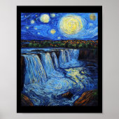 Niagara Falls - Van Gogh Style - Starry Night Poster (Vorne)