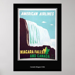 Niagara Falls Vintag Retro Print Poster