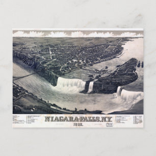Niagara Falls Vintag zeichnend 1882 wiederhergeste Postkarte
