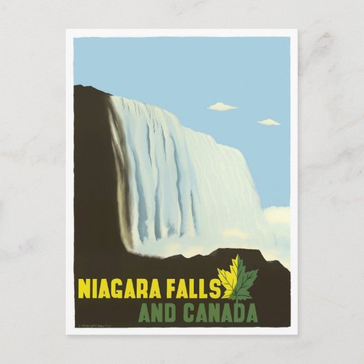 Niagara Falls Vintage Reise Postkarte (Vorderseite)