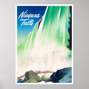 Niagara Falls Vintage Reiseplakat Poster