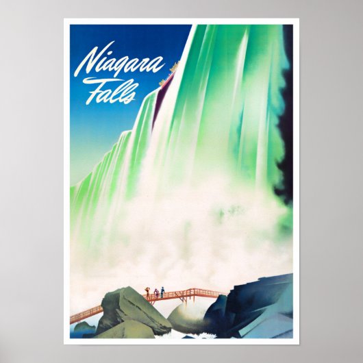 Niagara Falls Vintage Reiseplakat Poster (Vorne)