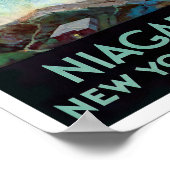 Niagara Falls Vintage Reiseplakat Poster (Ecke)