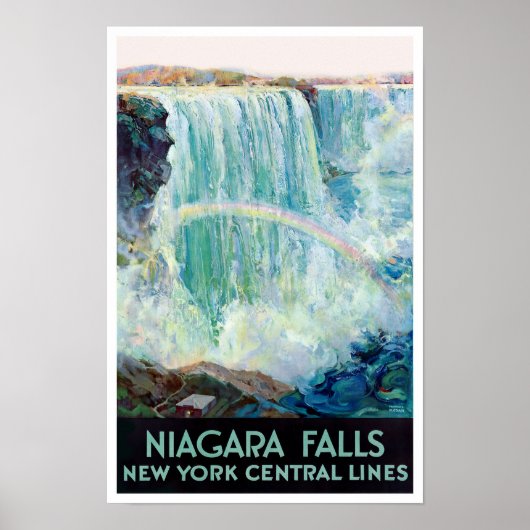 Niagara Falls Vintage Reiseplakat Poster (Vorne)