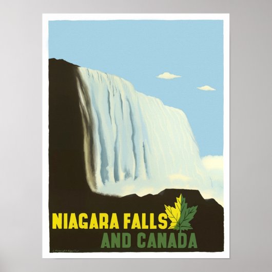 Niagara Falls Vintage Reiseplakat Poster (Vorne)