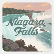 Niagara Falls Vintage Textured Illustration