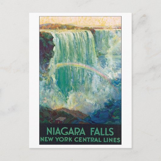 Niagara Falls Vintage Travel Poster Postkarte (Vorderseite)