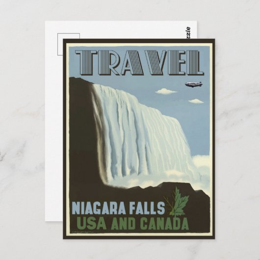 Niagara Falls Vintage Travel Poster Postkarte (Vorne/Hinten)