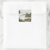 Niagara Falls, von Goat Island Quadratischer Aufkleber (Tasche)